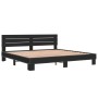 Estructura de cama madera de ingeniería y metal negro 200x200cm de vidaXL, Camas y somieres - Ref: Foro24-3280127, Precio: 18...