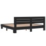 Estructura de cama madera de ingeniería y metal negro 200x200cm de vidaXL, Camas y somieres - Ref: Foro24-3280127, Precio: 18...