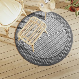 Alfombra de exterior PP gris Ø120 cm de vidaXL, Protectores para exterior - Ref: Foro24-368458, Precio: 18,99 €, Descuento: %