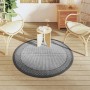 Outdoor gray PP Ø120 cm carpet by vidaXL, Outdoor protectors - Ref: Foro24-368458, Price: 18,99 €, Discount: %