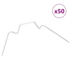 Greenhouse clips, 50 units, W type, galvanized steel. by vidaXL, Gardening accessories - Ref: Foro24-4009384, Price: 8,99 €, ...