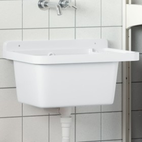 Wall-mounted white resin sink basin 50x35x24 cm by vidaXL, Sinks - Ref: Foro24-4002794, Price: 57,45 €, Discount: %