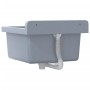 Fregadero lavabo de pared resina gris 40x40x24 cm de vidaXL, Fregaderos - Ref: Foro24-4002796, Precio: 54,28 €, Descuento: %