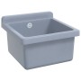 Fregadero lavabo de pared resina gris 40x40x24 cm de vidaXL, Fregaderos - Ref: Foro24-4002796, Precio: 54,28 €, Descuento: %