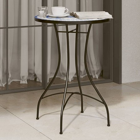 Blue and white ceramic mosaic bistro table Ø50x70 cm by vidaXL, Garden tables - Ref: Foro24-4003399, Price: 79,99 €, Discount: %