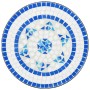 Mesa de bistró de mosaico cerámica azul y blanco Ø50x70 cm de vidaXL, Mesas de jardín - Ref: Foro24-4003399, Precio: 79,99 €,...