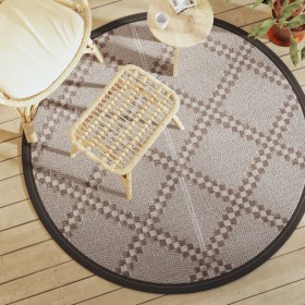 Alfombra de exterior PP marrón Ø160 cm de vidaXL, Protectores para exterior - Ref: Foro24-368479, Precio: 23,99 €, Descuento: %