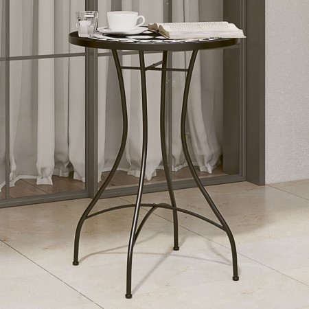 Black and white ceramic mosaic bistro table Ø50x70 cm by vidaXL, Garden tables - Ref: Foro24-4003400, Price: 80,30 €, Discoun...