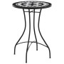 Black and white ceramic mosaic bistro table Ø50x70 cm by vidaXL, Garden tables - Ref: Foro24-4003400, Price: 79,79 €, Discoun...