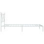 Metal bed frame with white headboard 100x190 cm by vidaXL, Beds and slatted bases - Ref: Foro24-376545, Price: 73,99 €, Disco...