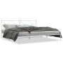 White metal bed frame with headboard 200x200 cm by vidaXL, Beds and slatted bases - Ref: Foro24-376558, Price: 121,99 €, Disc...