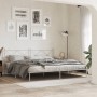 White metal bed frame with headboard 200x200 cm by vidaXL, Beds and slatted bases - Ref: Foro24-376558, Price: 121,99 €, Disc...