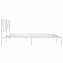 White metal bed frame with headboard 200x200 cm by vidaXL, Beds and slatted bases - Ref: Foro24-376558, Price: 121,99 €, Disc...