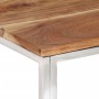 Stainless steel and solid acacia wood silver coffee table by vidaXL, Coffee table - Ref: Foro24-349959, Price: 172,22 €, Disc...