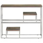 Stainless steel solid recycled silver wood console table by vidaXL, Side tables - Ref: Foro24-350016, Price: 137,36 €, Discou...