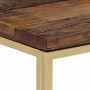 Mesa consola acero inoxidable madera maciza traviesa dorado de vidaXL, Mesas auxiliares - Ref: Foro24-350014, Precio: 138,96 ...