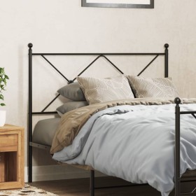 Black metal headboard 107 cm by vidaXL, Headboards and footboards - Ref: Foro24-376532, Price: 36,99 €, Discount: %