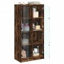 Aparador alto con puertas madera roble ahumado 68x37x142 cm de vidaXL, Aparadores - Ref: Foro24-3295861, Precio: 127,40 €, De...