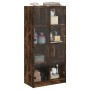 Aparador alto con puertas madera roble ahumado 68x37x142 cm de vidaXL, Aparadores - Ref: Foro24-3295861, Precio: 127,40 €, De...