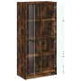 Aparador alto con puertas madera roble ahumado 68x37x142 cm de vidaXL, Aparadores - Ref: Foro24-3295861, Precio: 127,40 €, De...