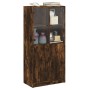 Tall sideboard with smoked oak wood doors 68x37x142 cm by vidaXL, Sideboards - Ref: Foro24-3295868, Price: 137,46 €, Discount: %