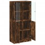 Aparador alto con puertas madera roble ahumado 68x37x142 cm de vidaXL, Aparadores - Ref: Foro24-3295868, Precio: 137,46 €, De...