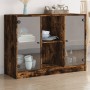 Aparador madera de ingeniería roble ahumado 102x37x75,5 cm de vidaXL, Aparadores - Ref: Foro24-3295875, Precio: 102,33 €, Des...