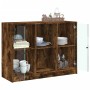 Aparador madera de ingeniería roble ahumado 102x37x75,5 cm de vidaXL, Aparadores - Ref: Foro24-3295875, Precio: 102,33 €, Des...