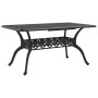 Mesa de jardín aluminio fundido negro 150x90x72 cm de vidaXL, Mesas de jardín - Ref: Foro24-4002804, Precio: 482,84 €, Descue...