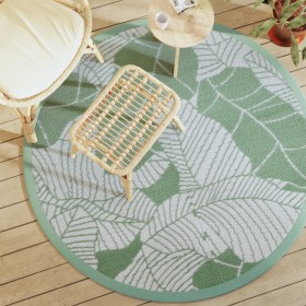 Outdoor green PP Ø160 cm carpet by vidaXL, Outdoor protectors - Ref: Foro24-368589, Price: 23,63 €, Discount: %