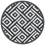 Outdoor white and black PP rug Ø200 cm by vidaXL, Outdoor protectors - Ref: Foro24-368580, Price: 39,14 €, Discount: %