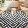 Outdoor white and black PP rug Ø200 cm by vidaXL, Outdoor protectors - Ref: Foro24-368580, Price: 39,14 €, Discount: %