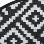 Outdoor white and black PP rug Ø200 cm by vidaXL, Outdoor protectors - Ref: Foro24-368580, Price: 39,14 €, Discount: %