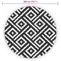 Alfombra de exterior PP blanco y negro Ø200 cm de vidaXL, Protectores para exterior - Ref: Foro24-368580, Precio: 39,14 €, De...