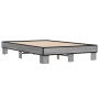 Estructura cama madera ingeniería metal gris Sonoma 120x190 cm de vidaXL, Camas y somieres - Ref: Foro24-845890, Precio: 105,...