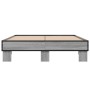 Estructura cama madera ingeniería metal gris Sonoma 120x190 cm de vidaXL, Camas y somieres - Ref: Foro24-845890, Precio: 105,...