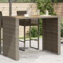 Garden table with gray PE rattan wood surface 145x80x110 cm by vidaXL, Garden tables - Ref: Foro24-368699, Price: 244,30 €, D...