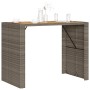 Garden table with gray PE rattan wood surface 145x80x110 cm by vidaXL, Garden tables - Ref: Foro24-368699, Price: 244,30 €, D...