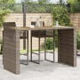 Garden table with gray PE rattan wood surface 185x80x110 cm by vidaXL, Garden tables - Ref: Foro24-368701, Price: 281,83 €, D...