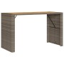 Mesa de jardín superficie de madera ratán PE gris 185x80x110 cm de vidaXL, Mesas de jardín - Ref: Foro24-368701, Precio: 281,...