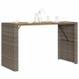 Garden table with gray PE rattan wood surface 185x80x110 cm by vidaXL, Garden tables - Ref: Foro24-368701, Price: 281,83 €, D...