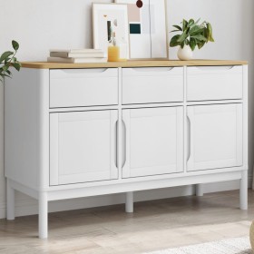 FLORO Sideboard aus massivem Kiefernholz weiß 114x43x74 cm von vidaXL, Sideboards - Ref: Foro24-374024, Preis: 175,21 €, Raba...