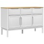 FLORO Sideboard aus massivem Kiefernholz weiß 114x43x74 cm von vidaXL, Sideboards - Ref: Foro24-374024, Preis: 175,33 €, Raba...