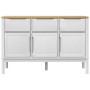 FLORO Sideboard aus massivem Kiefernholz weiß 114x43x74 cm von vidaXL, Sideboards - Ref: Foro24-374024, Preis: 175,33 €, Raba...