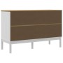 FLORO Sideboard aus massivem Kiefernholz weiß 114x43x74 cm von vidaXL, Sideboards - Ref: Foro24-374024, Preis: 175,33 €, Raba...