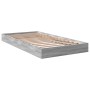 Sonoma gray engineered wood bed frame 100x200 cm by vidaXL, Beds and slatted bases - Ref: Foro24-842061, Price: 69,61 €, Disc...