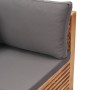 Garden Corner Sofa Gray Cushion Solid Teak Wood by vidaXL, Modular outdoor sofas - Ref: Foro24-49378, Price: 326,01 €, Discou...