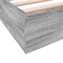 Sonoma gray engineered wood bed frame 100x200 cm by vidaXL, Beds and slatted bases - Ref: Foro24-842061, Price: 69,61 €, Disc...