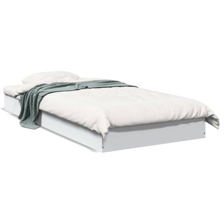 Estructura de cama madera de ingeniería blanca 90x200 cm de vidaXL, Camas y somieres - Ref: Foro24-842063, Precio: 75,50 €, D...