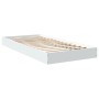 White engineered wood bed frame 90x200 cm by vidaXL, Beds and slatted bases - Ref: Foro24-842063, Price: 75,50 €, Discount: %